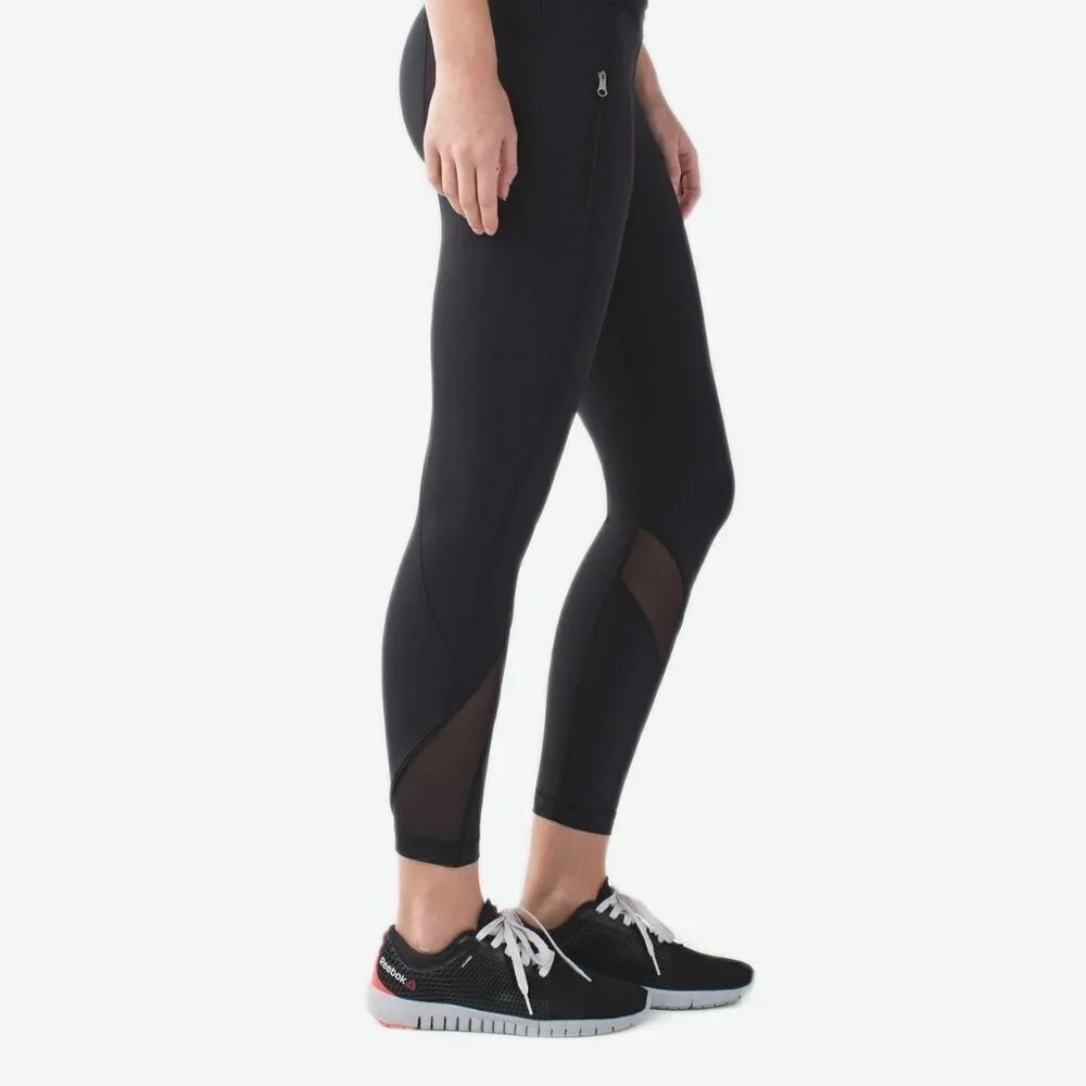 Lululemon Inspire Tight Mesh Black Color